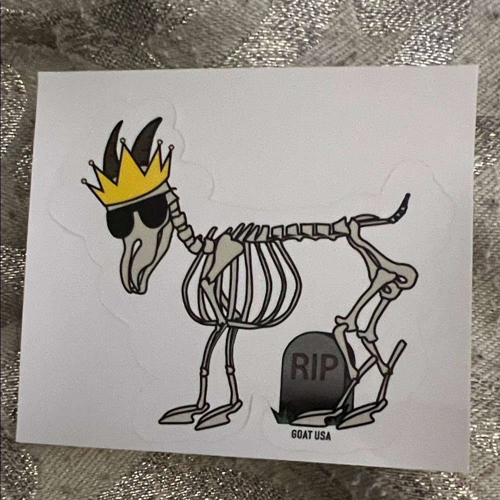 GOAT USA Skeleton Goat Sticker